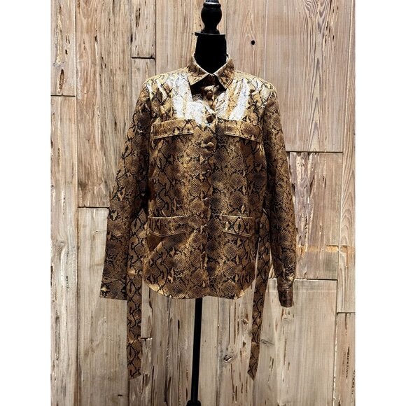 Steele Womens Faux Python Snake Skin Jacket & Pant Set M/L NWT - Picture 8 of 11